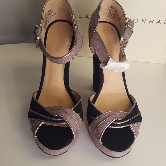 Lauren Conrad Dezi Peep Toe Heel Platform Shoe - Picture 6 of 10